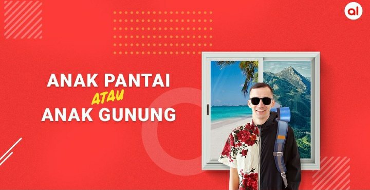 Kalau kamu lebih suka liburan ke pantai/ke gunung nih, ALovers?
.
Apapun pilihan kamu, beli tiket pesawat buat liburannya ya di Akulaku, aja! Bayarnya bisa bulan depan, lho! AkuBisaDgnAkulaku KreditApaSajaBisa