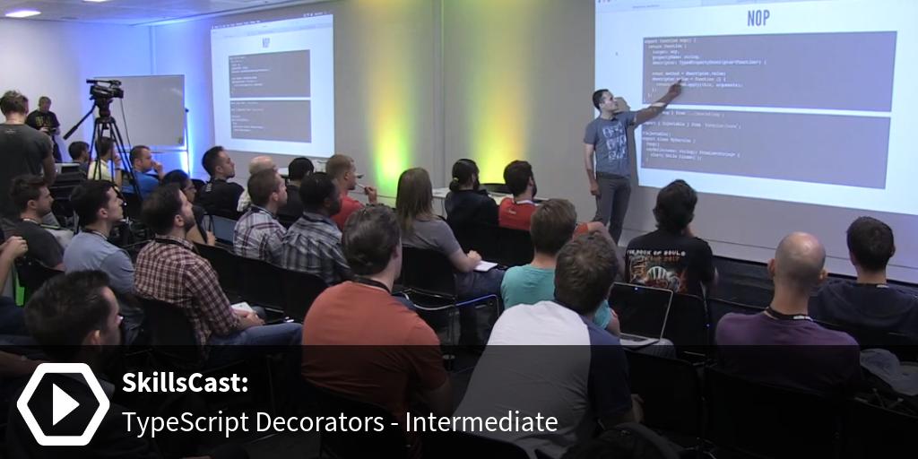 skillsmatter's tweet photo. Curious about #TypeScript decorators and how they can be used to encapsulate 'orthogonal' concepts? @returnthis' #SkillsCast can help! https://t.co/Aumb7blMhB #JavaScript #FullStack #FullStackCon https://t.co/zZ3JSL2Hph