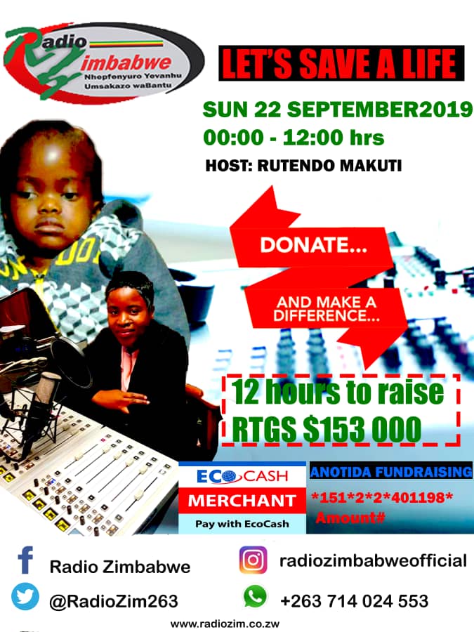 Millicent Tatenda Masakwa🇿🇼 (@iam_missj_mimmz) on Twitter photo Lets safe a life Zimbabwe..<a href="/RadioZim263/">Radio Zimbabwe Official</a> is broadcasting for 12hrs to raise Anotida's funds.He has Craniotomy for cranopharyngioma brain tumour <a href="/jsnetzim/">Journalism Students Network Of Zimbabwe 🇿🇼</a> <a href="/TinayeEdwellYAV/">Amb. Tinaye Edwell</a> @CdeTseisi <a href="/takumandura/">Takunda Mandura🇿🇼</a> <a href="/AlexanderRusero/">Alexander Rusero - #ShutUp&Write!</a> <a href="/powerfmzimbabwe/">powerfmzimbabwe</a> <a href="/chiesandra94/">Chiezysandra♥</a> <a href="/libones6/">Lisa Magodo</a> @RollandBerehr <a href="/tana_feti06/">Tanaka Fetinandi</a> Lets safe a life Zimbabwe..<a href="/RadioZim263/">Radio Zimbabwe Official</a> is broadcasting for 12hrs to raise Anotida's funds.He has Craniotomy for cranopharyngioma brain tumour <a href="/jsnetzim/">Journalism Students Network Of Zimbabwe 🇿🇼</a> <a href="/TinayeEdwellYAV/">Amb. Tinaye Edwell</a> @CdeTseisi <a href="/takumandura/">Takunda Mandura🇿🇼</a> <a href="/AlexanderRusero/">Alexander Rusero - #ShutUp&Write!</a> <a href="/powerfmzimbabwe/">powerfmzimbabwe</a> <a href="/chiesandra94/">Chiezysandra♥</a> <a href="/libones6/">Lisa Magodo</a> @RollandBerehr <a href="/tana_feti06/">Tanaka Fetinandi</a>