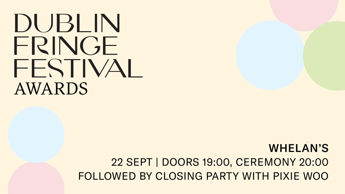 dublinfringe's tweet photo. After an 8 hour deliberation yesterday, our judges have selected the nominees and winners of the 2019 #DublinFringe Festival Awards! 🏆
Nominations 👉https://t.co/4IoJnXBv1r
Winners will be announced tonight at 20:00 at @whelanslive. All welcome! https://t.co/38wZrAuZfp