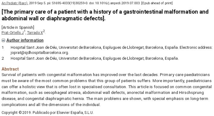 Bernardo Núñez (@drbernardonunez) on Twitter photo The primary care of a patient with a history of a gastrointestinal malformation and abdominal wall or diaphragmatic defects.
By my mentor Dr.Tarrado, and Dr.J. Prat <a href="/SJDbarcelona_es/">Hospital Sant Joan de Déu Barcelona ES</a> 🙌🙌🙌
#SoMe4PedSurg <a href="/Me4Ped/">#SoMe4PedSurg</a>
ncbi.nlm.nih.gov/pubmed/31495740 The primary care of a patient with a history of a gastrointestinal malformation and abdominal wall or diaphragmatic defects.
By my mentor Dr.Tarrado, and Dr.J. Prat <a href="/SJDbarcelona_es/">Hospital Sant Joan de Déu Barcelona ES</a> 🙌🙌🙌
#SoMe4PedSurg <a href="/Me4Ped/">#SoMe4PedSurg</a>
ncbi.nlm.nih.gov/pubmed/31495740