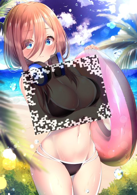 ナリさんがTwitterに投稿した中野三玖(五等分の花嫁)のイラスト。