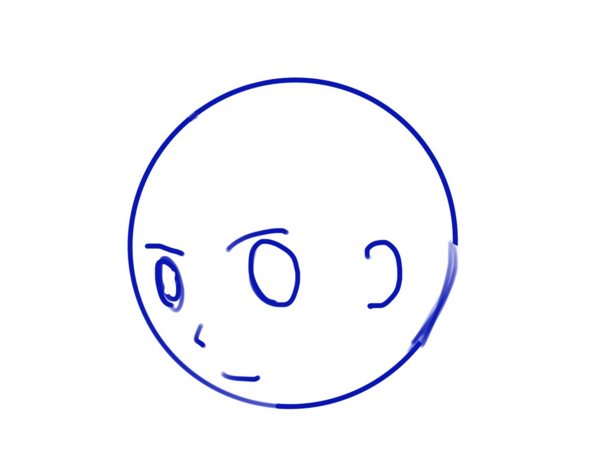 アタリも無くざっくり描いた棒人間からでも、顔は描けますよ。
つまり、棒人間が描けるとアタリ要らず!?
絵にした時に修正するってことは、まだ顔のパーツの位置をちゃんと把握できてない証拠にもなります。
私もまだまだ…
棒人間で練習するのもなかなか良いかもしれませんね(‾∇‾)