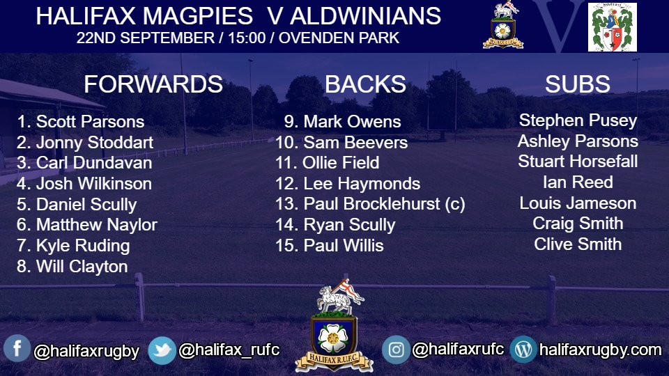 🏉HALIFAX MAGPIES V ALDWINIANS 📅SUNDAY 22ND 📍OVENDEN PARK 🕒3PM #mixedabilityrugby #rugby4all #oneclub #halifax #inclusive #mixedability
