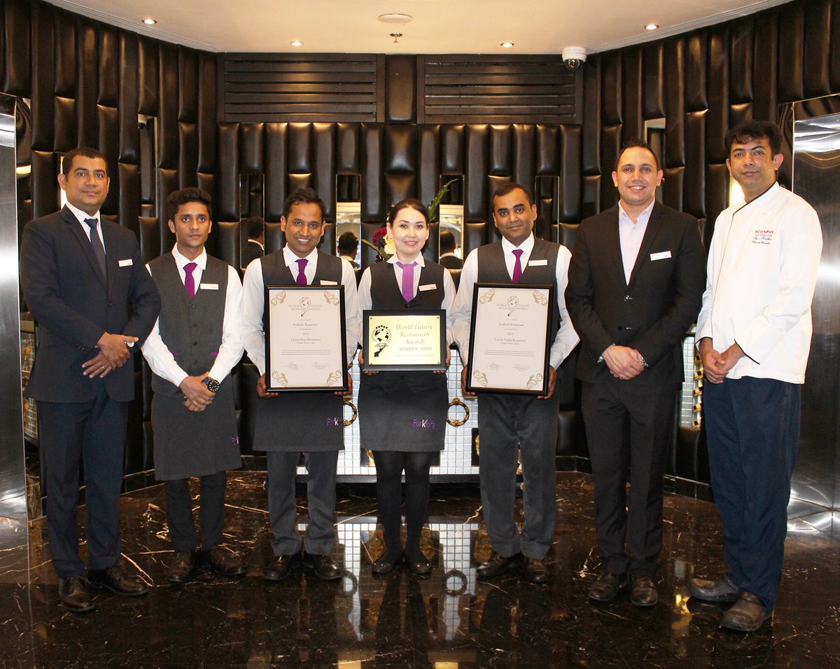 movenpickwbdoha's tweet photo. Starting the week in high spirit! Proud to share that #ForKnifeDoha bagged 2 awards: Luxury Hotel &amp; Luxury Family Restaurant for the second year-round at the 2019 @WLRAwards. We are grateful for all your love and continuous support. #movenpickwestbay #worldluxuryrestaurantaward https://t.co/nbLUXolC8M
