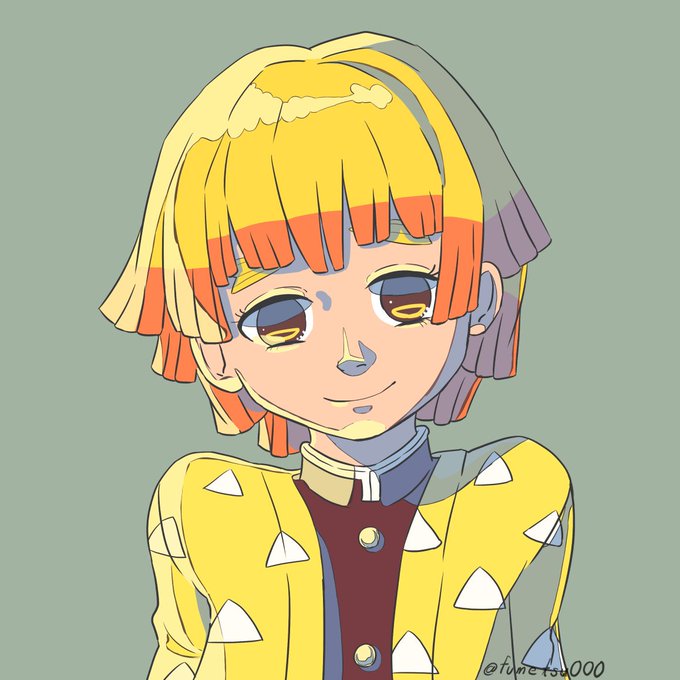 夜更けの事変@🥷🥚さんがTwitterに投稿した我妻善逸(鬼滅の刃)のイラスト。