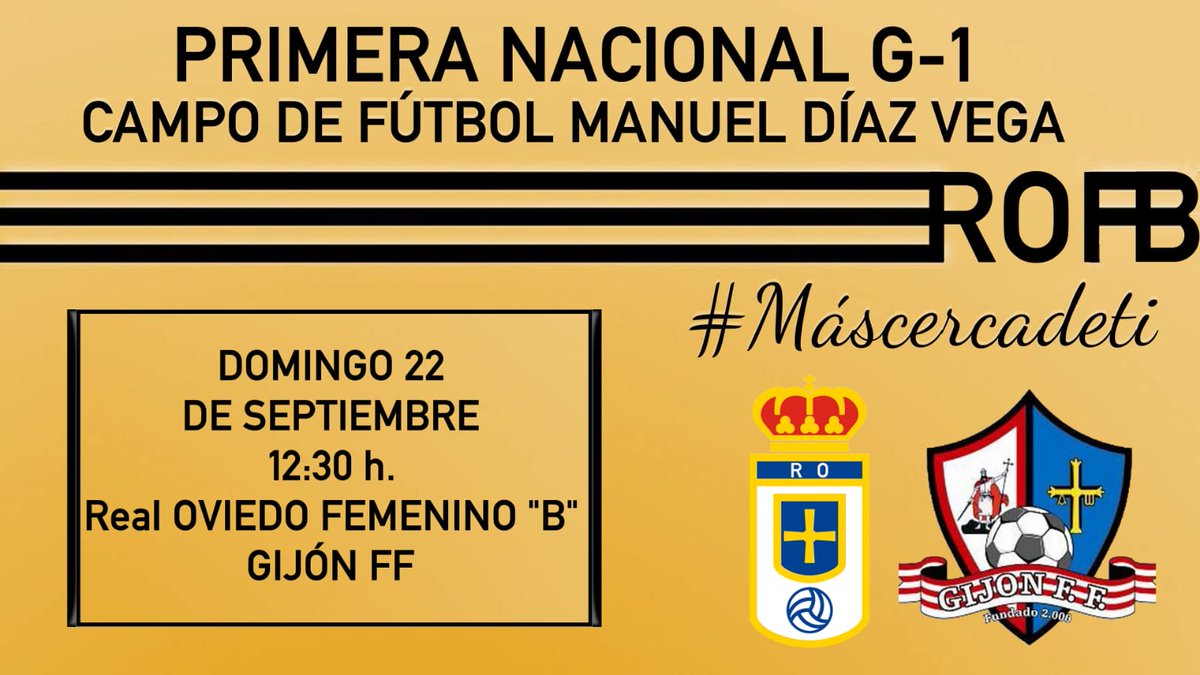 RealOviedoFem's tweet photo. Buenos días, Afición! A partir de las 12:30 estreno del filial en casa con todo un derbi. El filial recibe al @GijonFutFem
#ROFBvsGIJ (12:30)
🏟️ Díaz Vega
#PrimeraNacional (2ªJor)
#FilialROFB💪💙 https://t.co/x6NwZG76kS