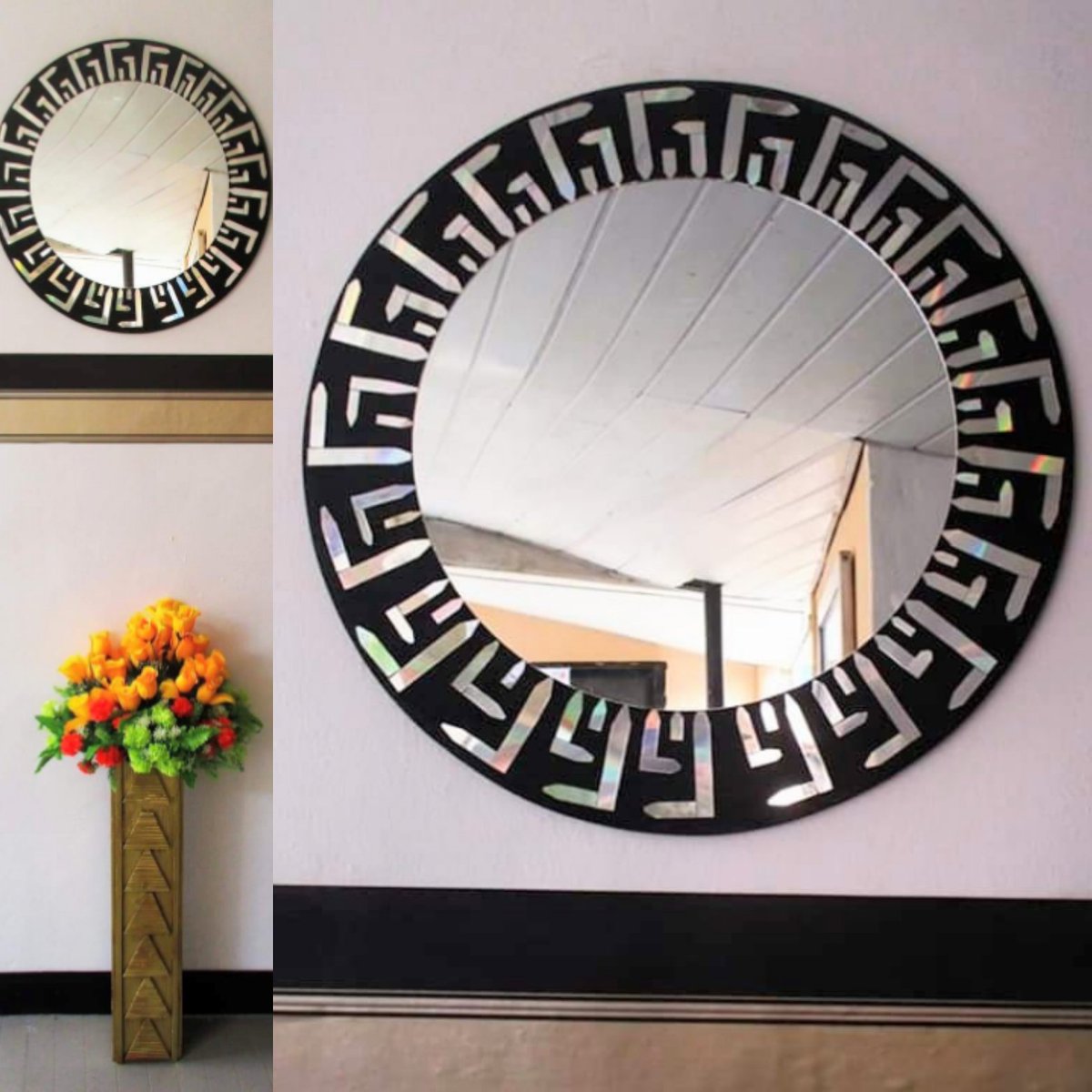 Circ Wall Mirror.
Handmade Modern Wall Mirror for homes (#livingroom , #Bedroom , #Toilets , #Anteroom) and Offices

Price: 7k.

#mirror #livingroomdecor #handmade #madeinnaija #affordable