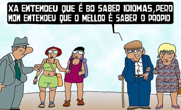 ChambrasGalegas's tweet image. Xa entendeu que é bo saber idiomas, pero non entendeu que o mellor é saber o propio.
#HumorGalego #OGalego #LinguaGalega #QueremosGalego #GústameOGalego