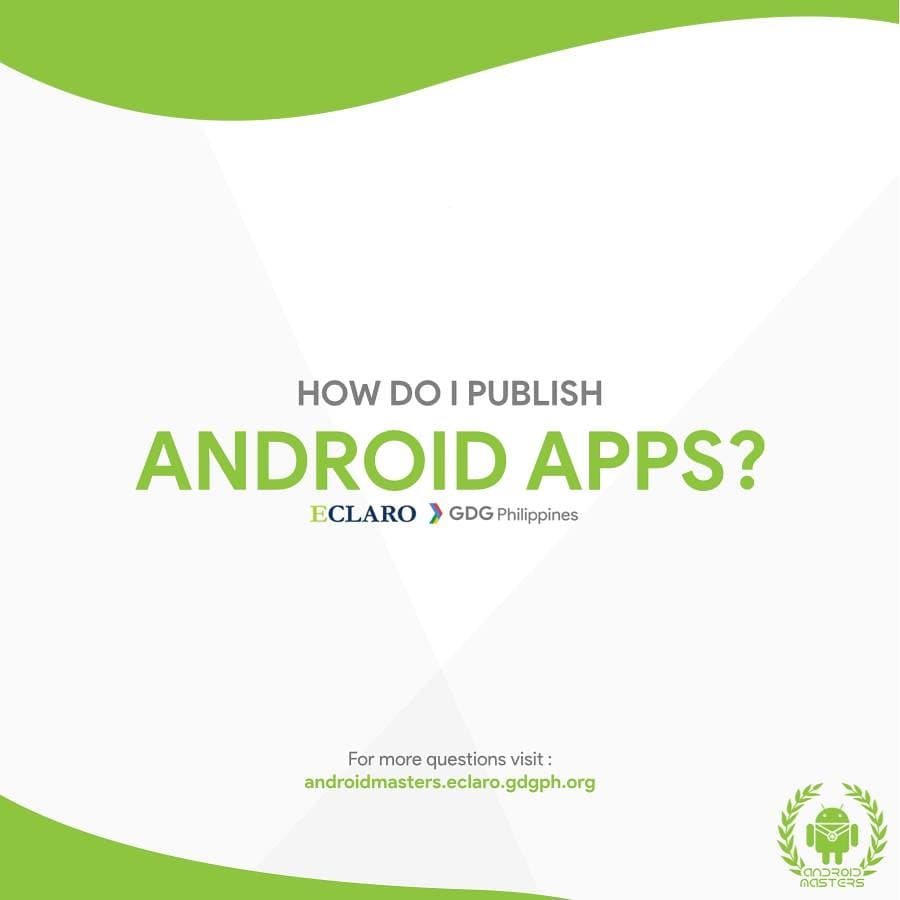 gdgphilippines's tweet photo. How's your app building so far? If you registered for Android Masters 2019, please be reminded that the deadline for the app submission will strictly be on SEPT. 30, 2019.
Here's a simple guide on how to upload your apps!
#gdgphilippines #androidmasters @EclaroPh https://t.co/SXpvaOVGZ7