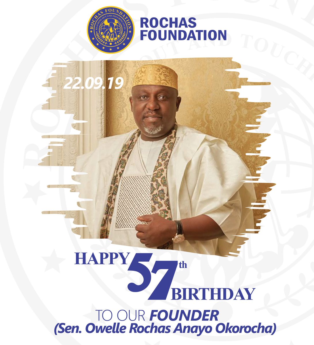 Rochas_fdn's tweet photo. Happy birthday to a man who has dedicated his life to helping and bettering the lives of people, our founder, @RealRochas. 

Thank you for being a blessing and an inspiration to us all. 

#Rochasfoundation #happybirthdayDaddy #ROFOCA #greatphilantropist #humanitarian https://t.co/QfINr531Z8