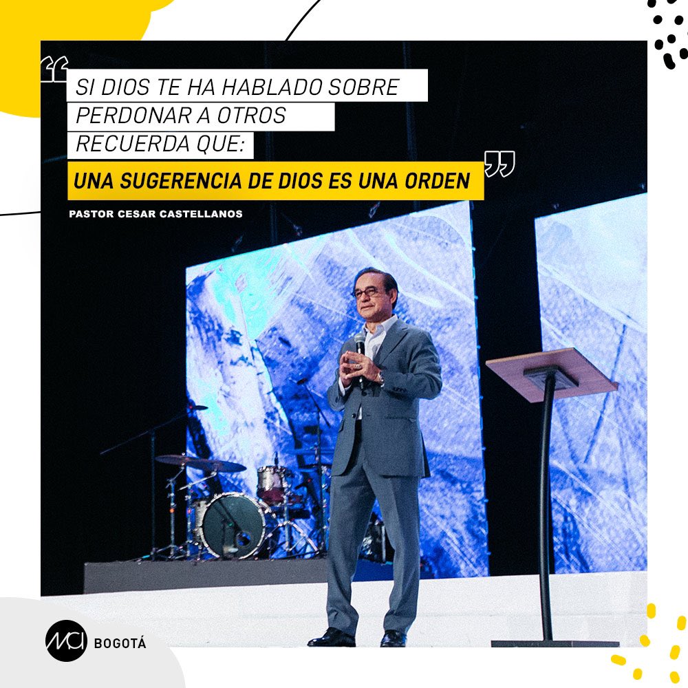 IglesiaMCI's tweet image. “Perdona no porque las otras personas lo merezcan, sino porque tú necesitas ser libre de ese yugo del resentimiento.”
@cesarcaste 
#FelizDomingo