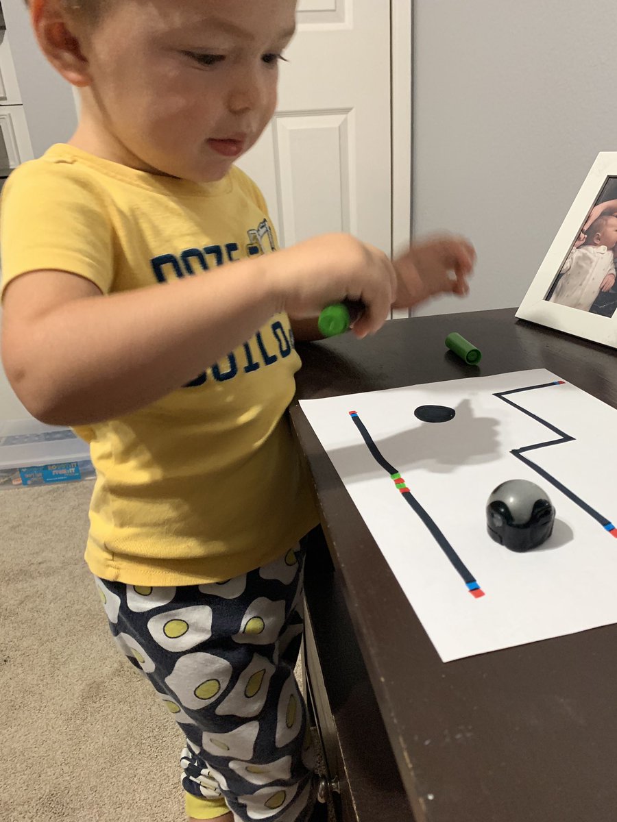 emilyrose913's tweet photo. Early morning #coding with this little #stemninja I love #ozobot for 1st graders especially, but this preschooler was loving ozo color codes too! 

For more about This great tool check out the video:

https://t.co/D5DMgsJDbK https://t.co/vDbX0ZK5Ee