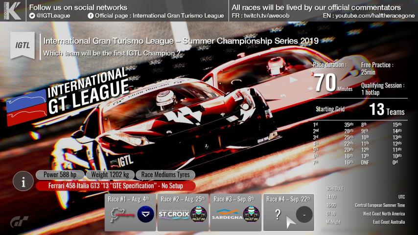 IGTLeague's tweet photo. Warm Up is live now for the Final! 4 mins until the Free Practice begins!
French Broadcast: https://t.co/6Y0Tx9bgoy
English Broadcast: https://t.co/UiluULDI4f
#IGTLSCS https://t.co/h2r5JgyGy9