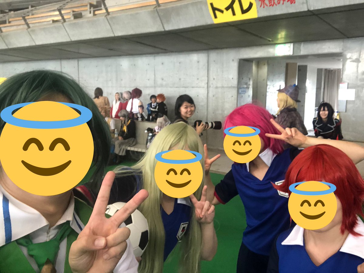 ゆーさん そしてキラッとプリ チャンのみらいちゃんとえもちゃん それからイナズマイレブンの野坂くん 基山くん アフロディくんにも会えました おでライ札幌 おでライ コスプレイヤーさんと繋がりたい
