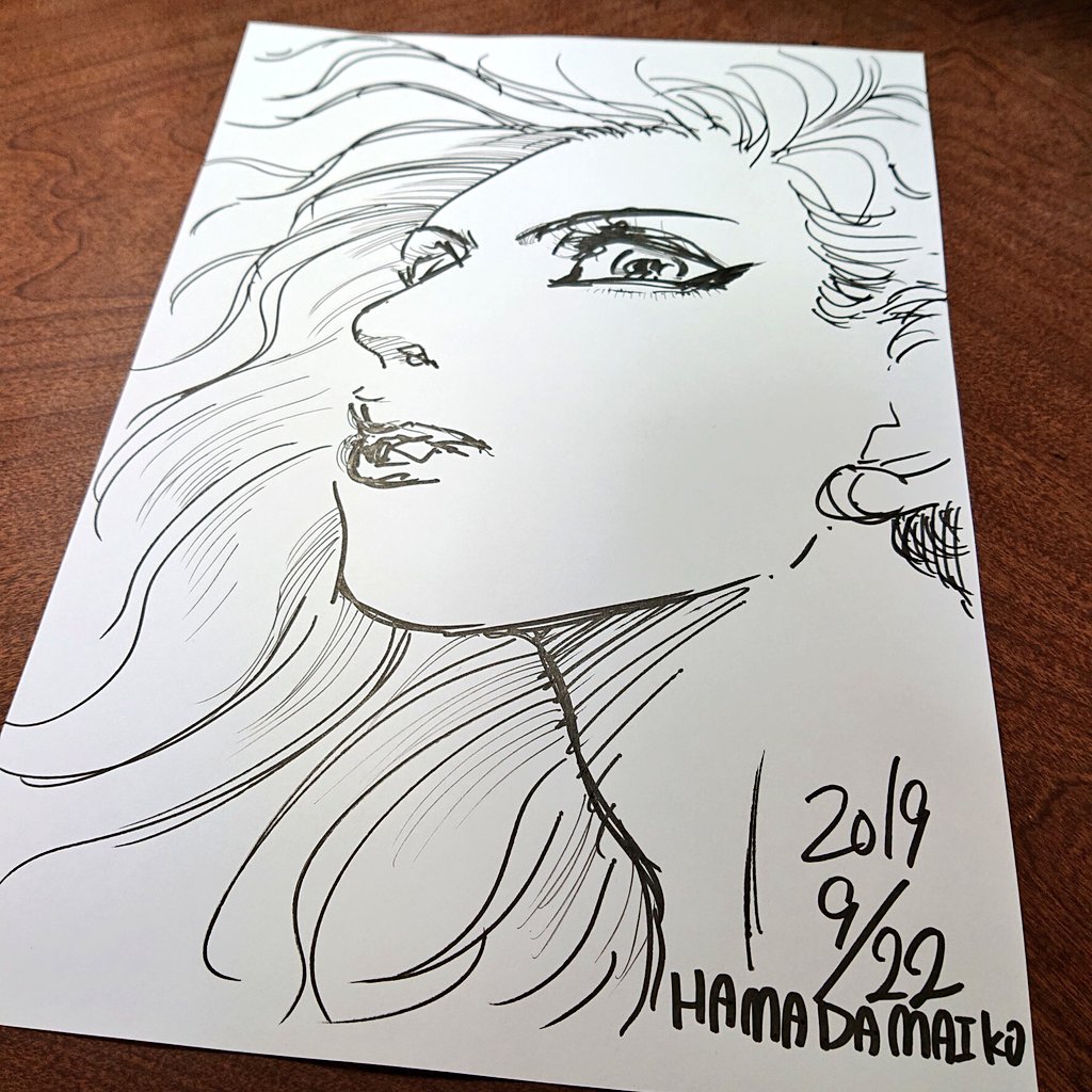 ババッとお絵描きφ(..)=3
デジタルばかりだと手首が固まりますね。
#絵 