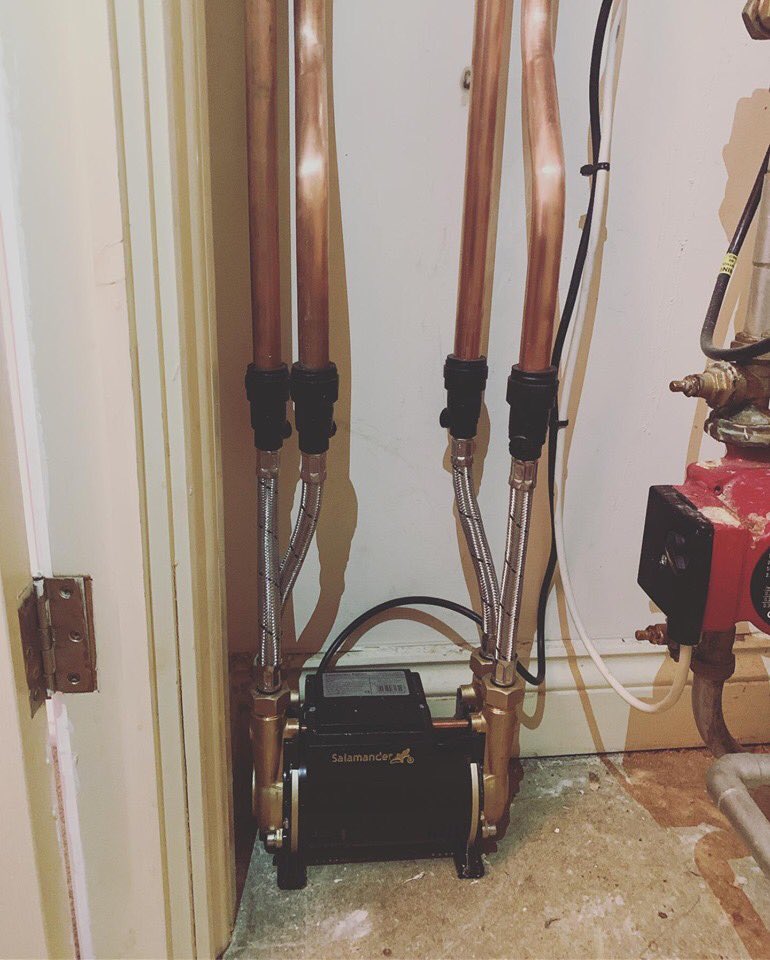 imaheating's tweet photo. Installation of a new salamander shower pump #salamander #plumbing #showerpump #water #copper #imaheatingsolutions https://t.co/pFa5QnWAYS