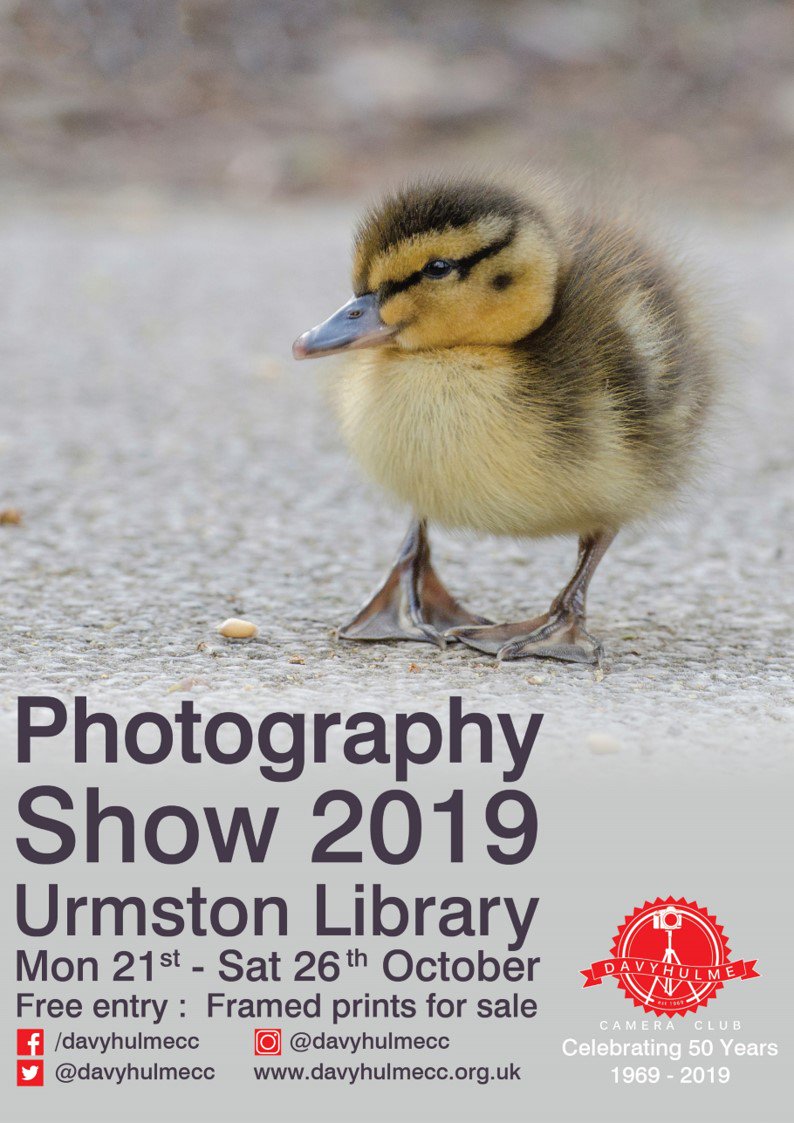 Davyhulme Camera Club's annual Photography Show and is at Urmston Library from Monday 21st to Saturday 26th October. This marks 50 years of the club, come down and have a look. #photography #landscape #wildlifephotography #portraitphotography #trafford #urmston #stretford #event