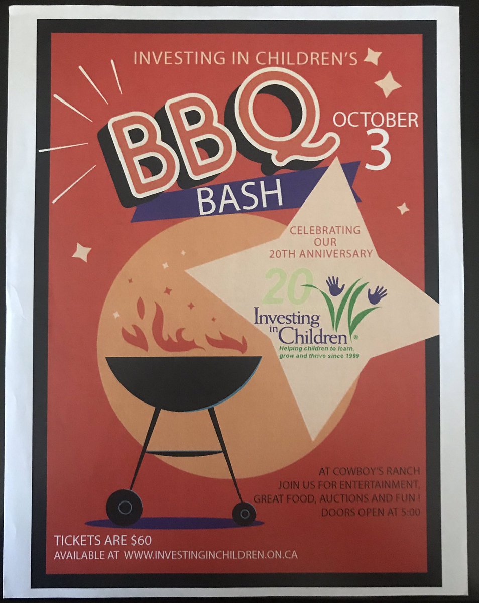 toddwilcox24's tweet photo. Interested in supporting one of London’s top charitable organizations helping to support children through various programs in our city?Investing in Children is hosting our BBQ Bash celebrating 20 years on October 3. 
Message me if interested. https://t.co/1vccM5FxYO