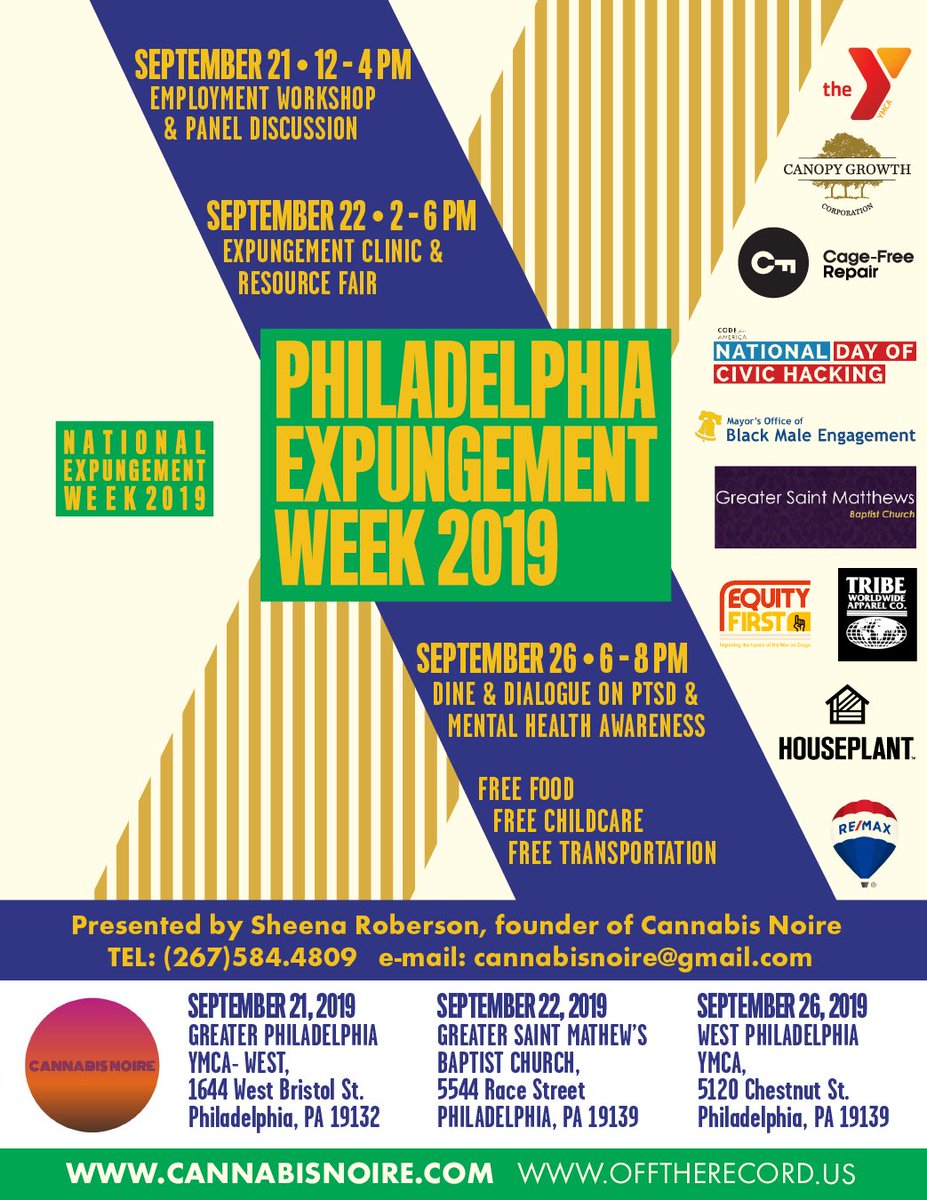 expungementwork's tweet photo. Philadelphia, PA - 9/22
#OffTheRecordUS #NEWeek19 https://t.co/arymKaBgHe
