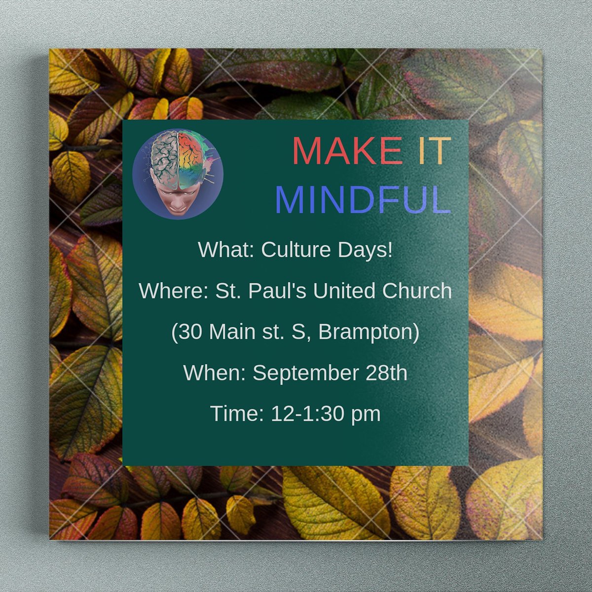 MindfulPeel's tweet photo. Next Saturday will be our final event of the year! On September 28 for Culture Days, we will have performances from our members, Vale, Bipin and Transient Girl, as well as art from all of our members! Tickets are now available in our linktree, in our bio. We hope to see you there https://t.co/i41uQjgMIr