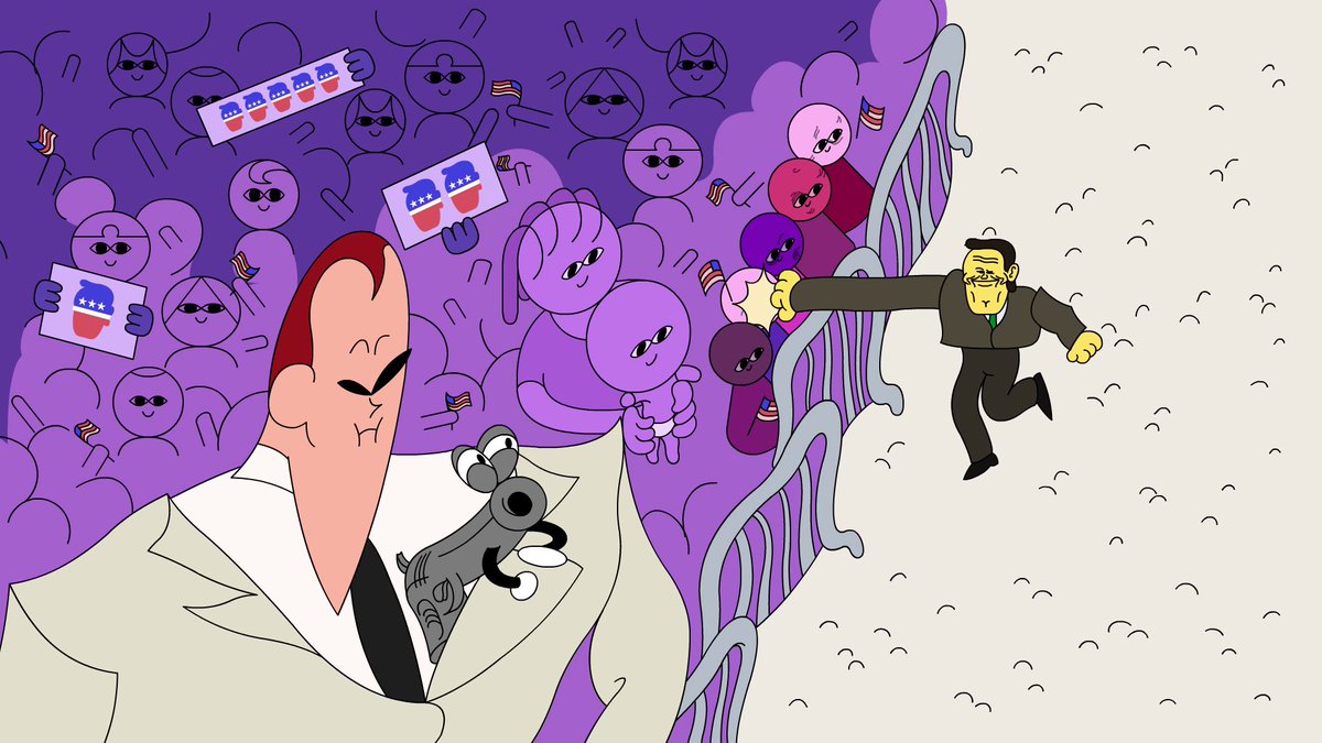OIAF_Animation's tweet photo. A weapon of assassination becomes just as brainwashed as a crowd of mindless civilians at a political rally, in Gunno, a short film by Simeon Kondev. See what happens next in Short Competition 1 at #OIAF19. https://t.co/MaXhCOyrQb #gunno #oiaf @simeonkondev https://t.co/jG3LcIvzgM