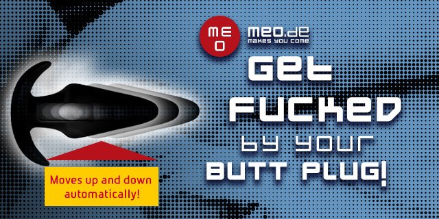 This groundbreaking anal device will actually bump, jump, and thump in your  asshole! Using state-of-the-art kinetic technology, the GET FUCKED anal plug  fills you up and creates a thrusting sensation by moving
