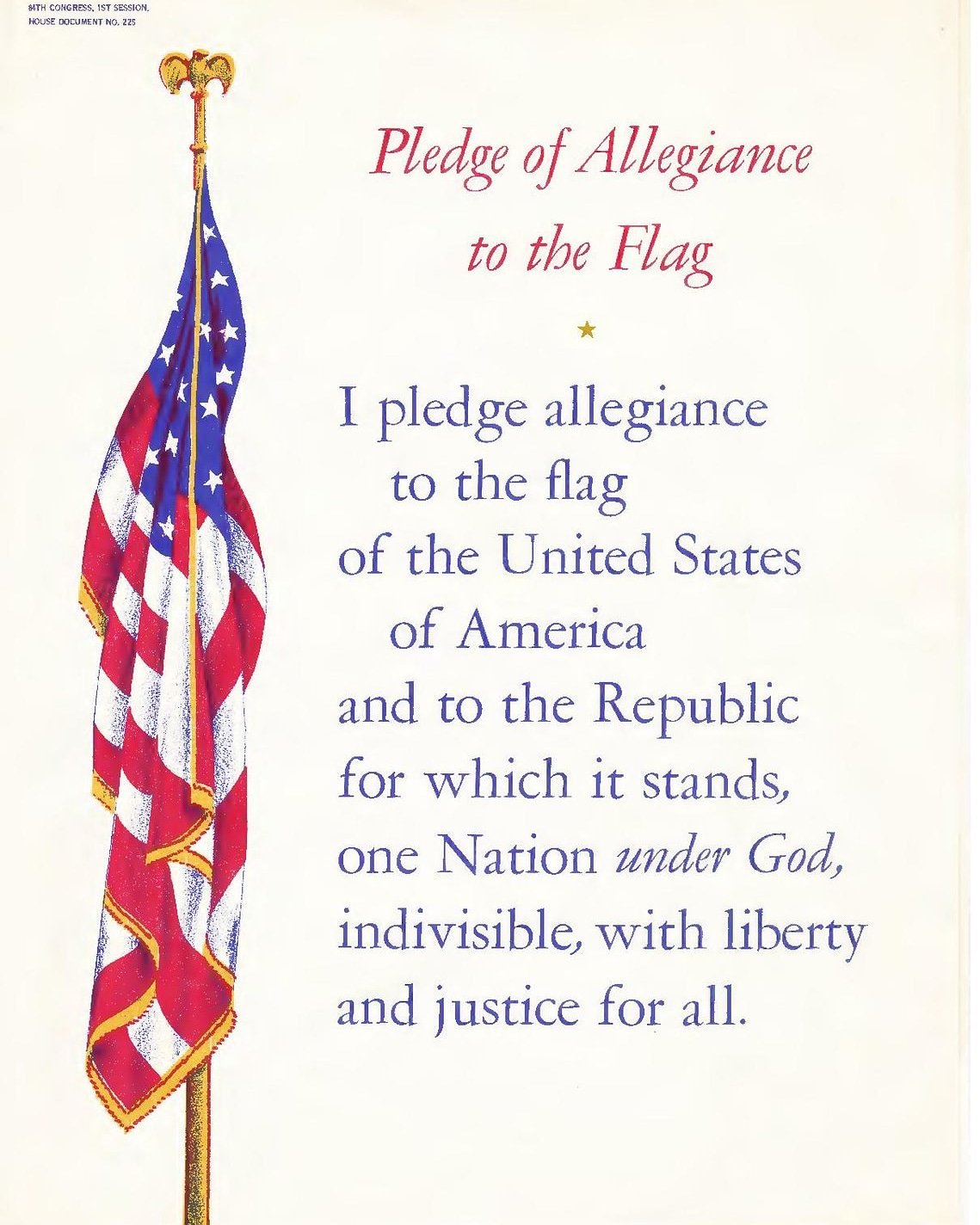 Pledge Allegiance I Pledge Allegiance To The Flag Of The United States Of America And To The Republic For Which It Stands One Nation Under God Indivisible With Liberty And