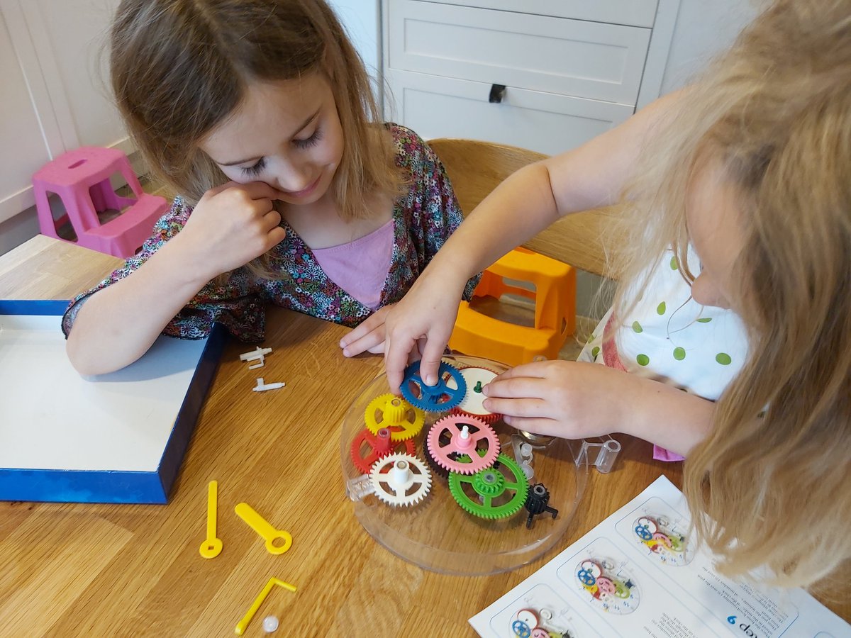 I came in from outside to find my daughters working together to assemble this clock kit they picked up at the jumble sale yesterday.
They got it working and have been fascinated by the gears inside it (as have I!). Not bad for 50p!
#Inquisitiveminds