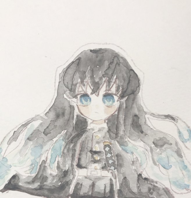 なつめ🐣さんがTwitterに投稿した時透無一郎(鬼滅の刃)のイラスト。