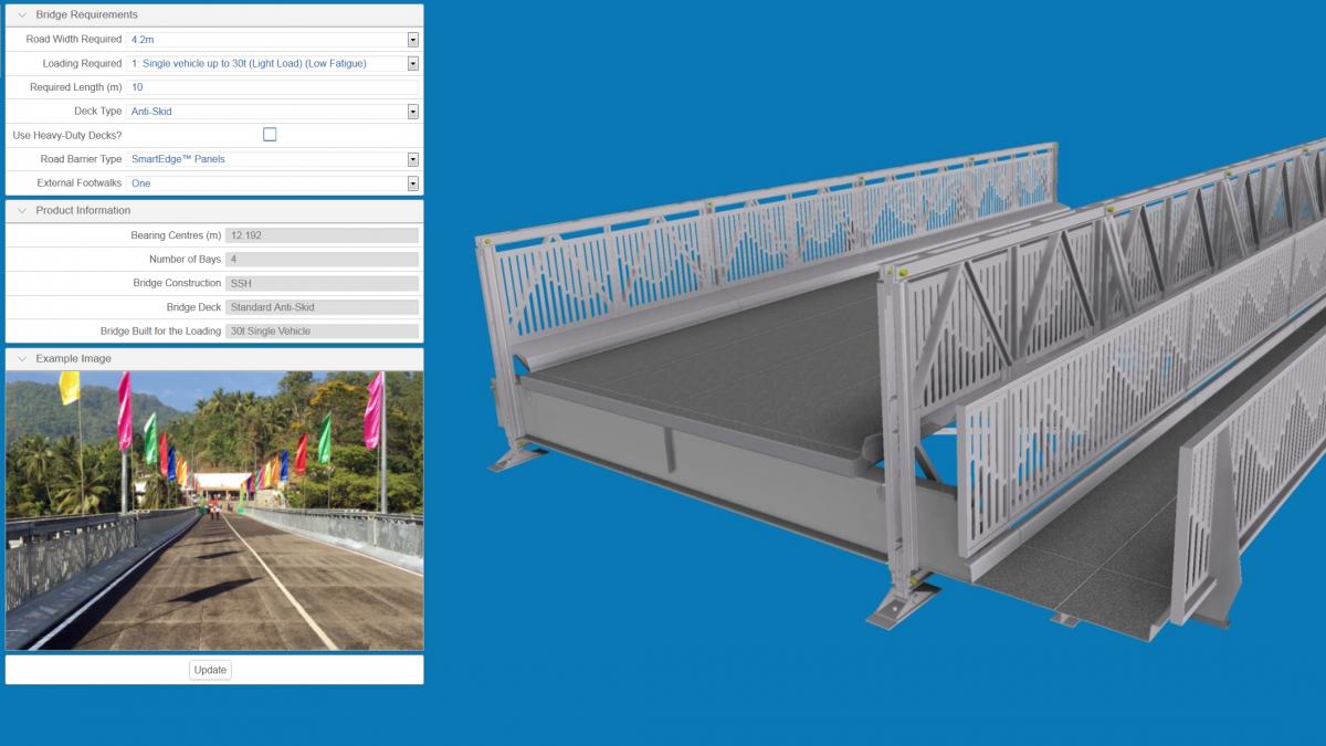 MabeyBridge's tweet photo. Our innovative configurator is revolutionising how companies design and procure their modular bridging solutions.
Try it out here: https://t.co/n4os1Ya6U9
#DigitalEngineering #ModularBridging #Innovation #Digital #Engineering #MabeyBridge https://t.co/3nkvWzUQGY