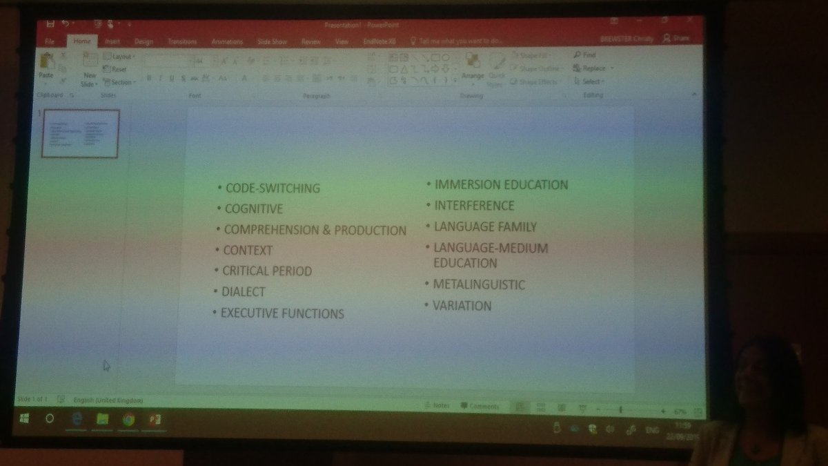 dobrochnafutro's tweet photo. Learning to talk jargon free :) @BilingMatters @AntoSorace #BMConference19 https://t.co/yAe7BhXe0n