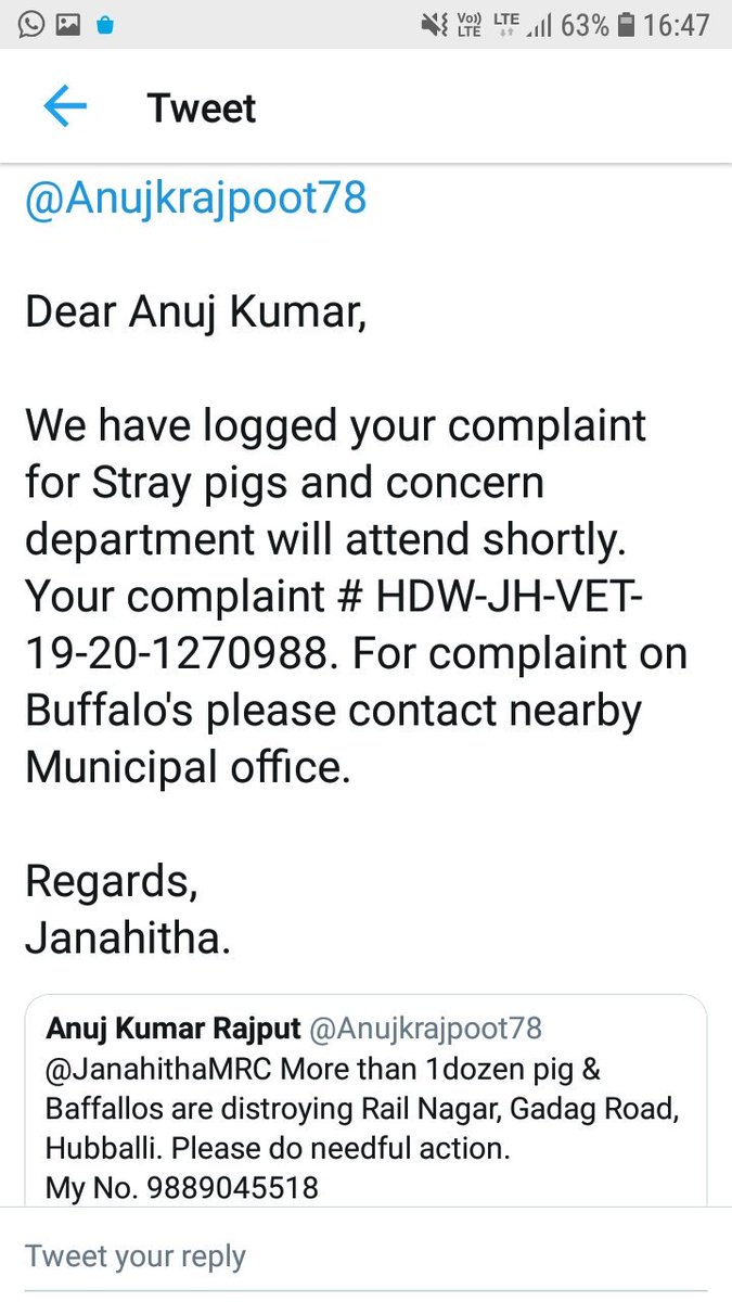 Anujkrajpoot78's tweet photo. @JanahithaMRC @JoshiPralhad
@drmubl
Many pigs available in Rail Nagar, Gadag Road, Hubballi.

No action on complaint no. HDW-JH-VET-19-20-1270988. https://t.co/4eM9BvFHAS