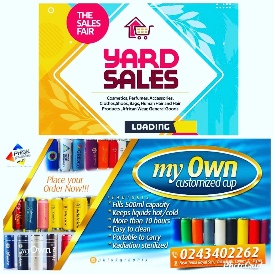 syphredie's tweet photo. myOWN cup will also have a stand  at the Yard Sales Event... So see you there for your instant orders. So tell a friend to tell a friend *05/10/19* *behind MontiCarlo, Community 10, Tema* https://t.co/3gqluYTLW6