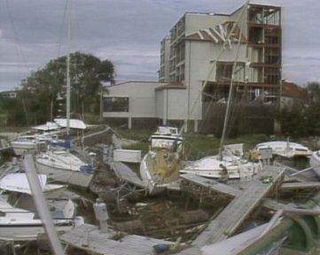 SCEMD's tweet photo. September 22, 1989: The sunrise reveals Hugo's destruction. #Hugo30 https://t.co/26PV68cTHI