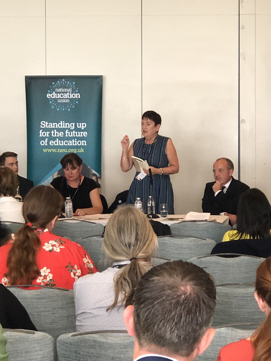 NEUnion's tweet photo. Our Joint General Secretary @MaryBoustedNEU explaining what’s wrong with #toxictesting at #lab19 https://t.co/Qh8pLI4LSR