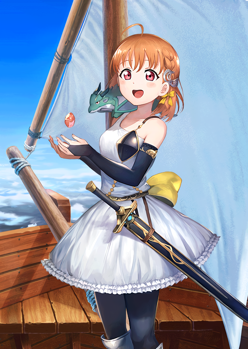 LLSIF_picture's tweet photo. 2165 SSR高海千歌【チカッチワールド】C△ Shadowverseコラボ https://t.co/WMtKfv7lMN