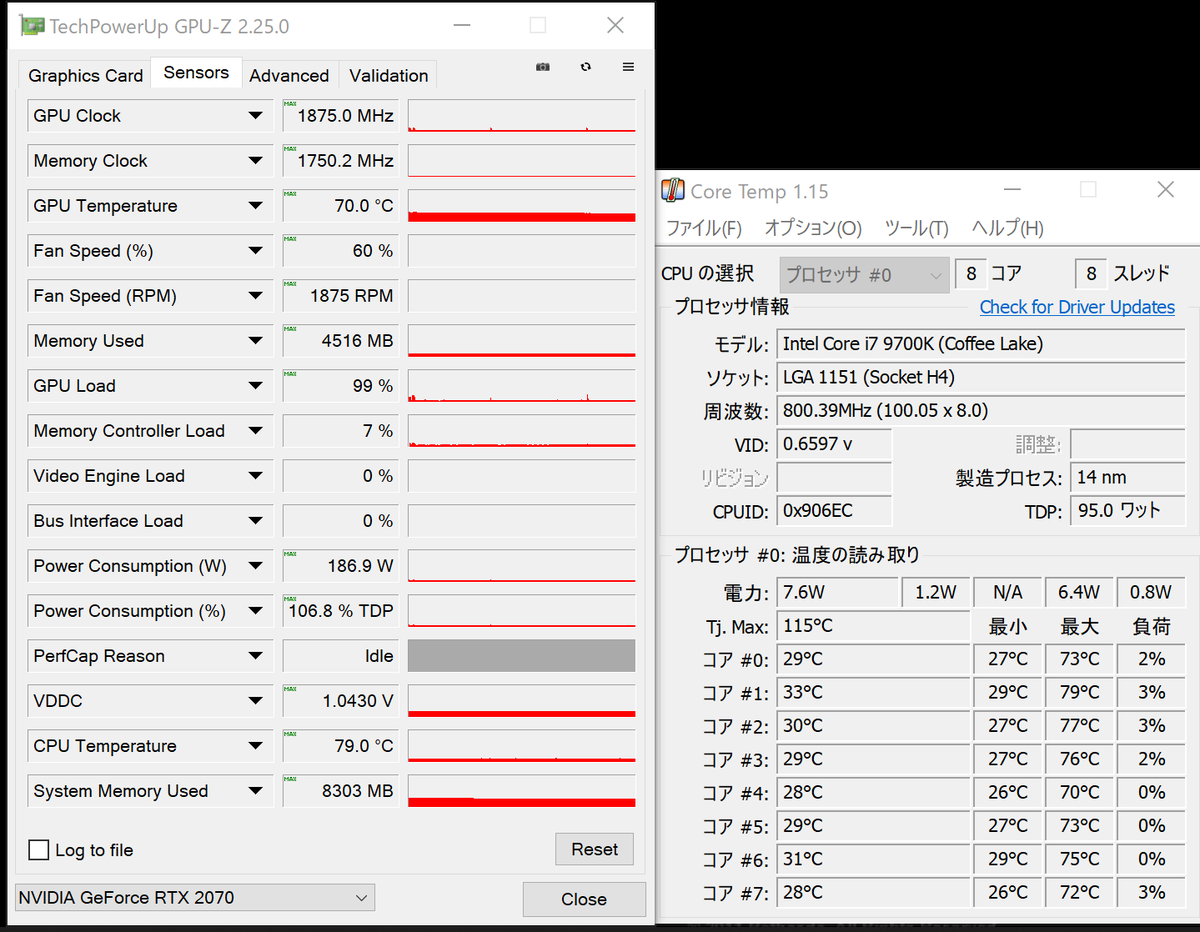 ドラム缶スミス Fo4 Lv93 Skyrimse Lv193 En Twitter Mhw 4k 画質設定 中 プレイ後の温度 室温24度 湿度約70 Cpu 9700k Gpu Rtx70 Gigabyte Gv N70wf3 8gc Mhwなかなか重いですが 設定落とせば4k60fps維持出来ますね Skyrimseはcpuは余裕 Gpuはvram溢れ