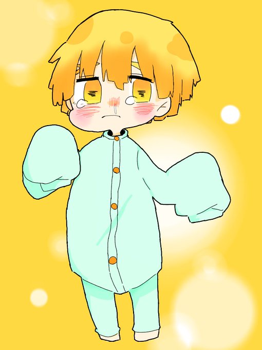 リン松さんがTwitterに投稿した我妻善逸(鬼滅の刃)のイラスト。