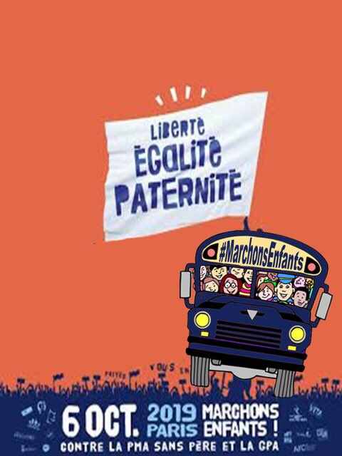 lmpt69's tweet photo. Des cars de toute la France rejoindront Paris le 6-Octobre 
contre la #PMAsansPere et la #GPA 

pour #MarchonsEnfants https://t.co/cgwFw2IGrj