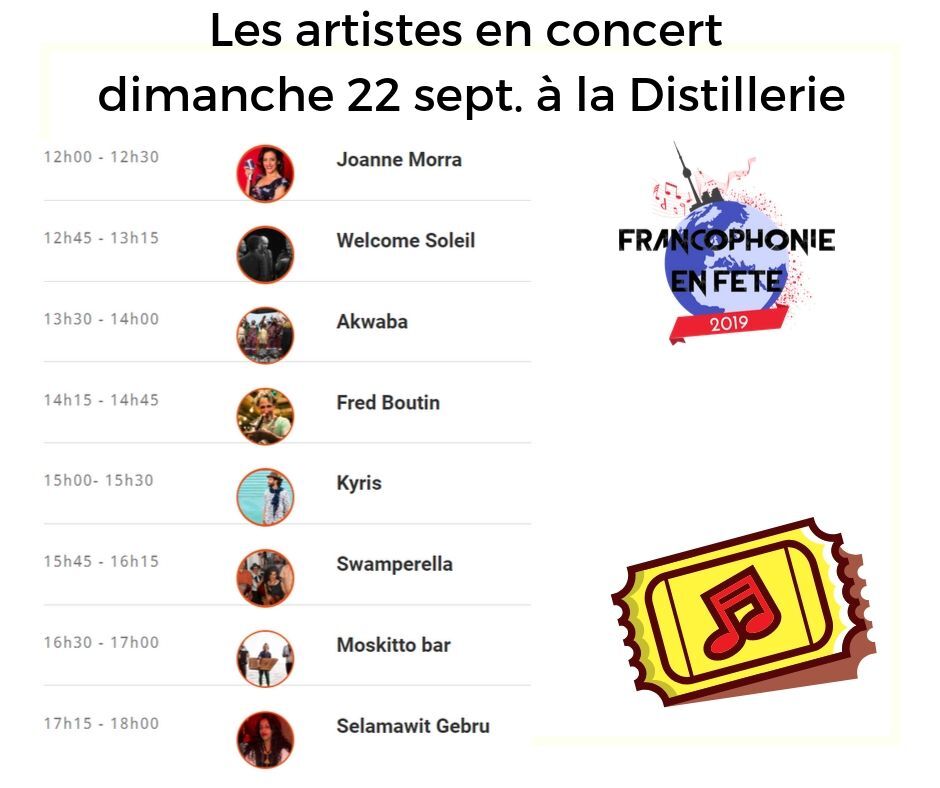 FEFToronto's tweet photo. Un dimanche à Toronto !
@FEFToronto  vous propose en ce  dimanche 22 spetembre à la #Distillery  un concert haut en couleurs avec 8 artsistes talentueux qui vont mettre le 🔥 sur scéne !
On vous attend dés 12h 👍
@luciequichante @KyrisMusic #francophonie #festival #FEF2019 #Fun https://t.co/dtVE3ww4py