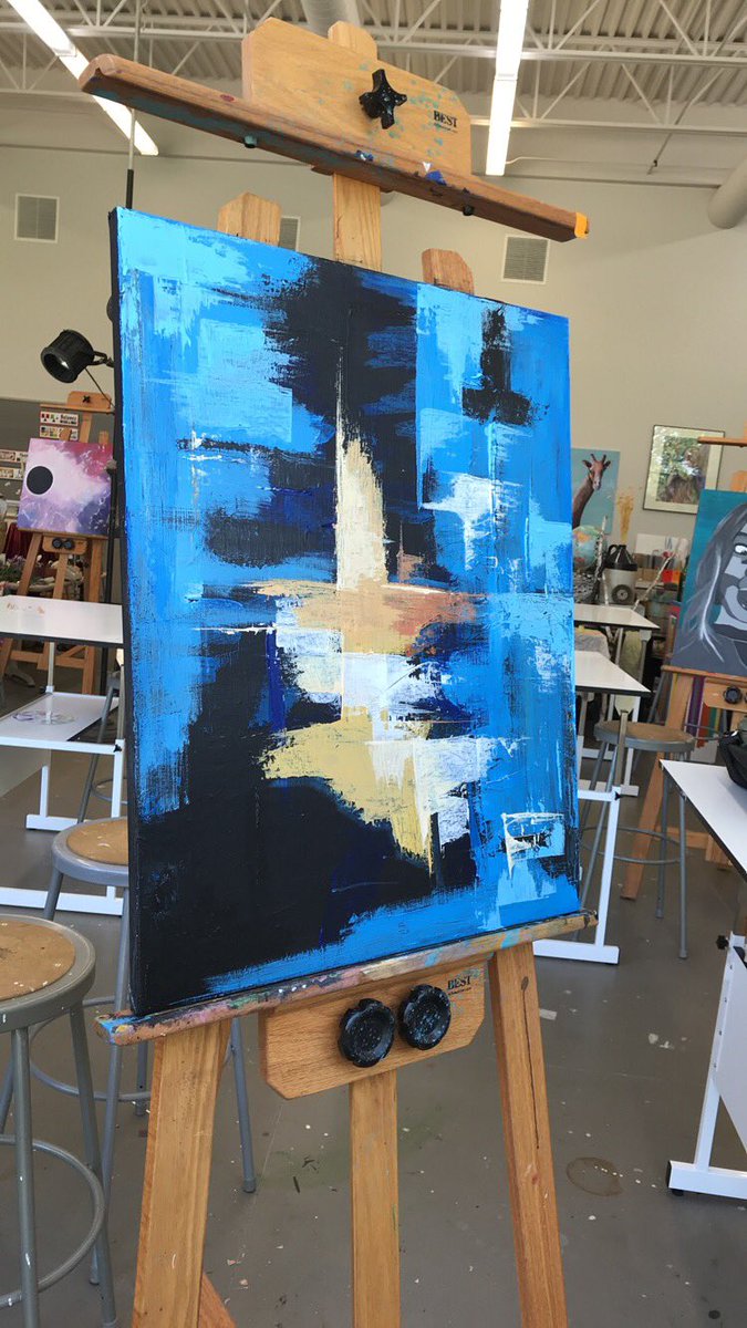 arya_creativ's tweet photo. Acrylic on canvas “women washing clothes by the river” #acrylic #painting #art #artstudent #abstract #palletteknife #mcphersoncollege https://t.co/ofd6U1HNh9