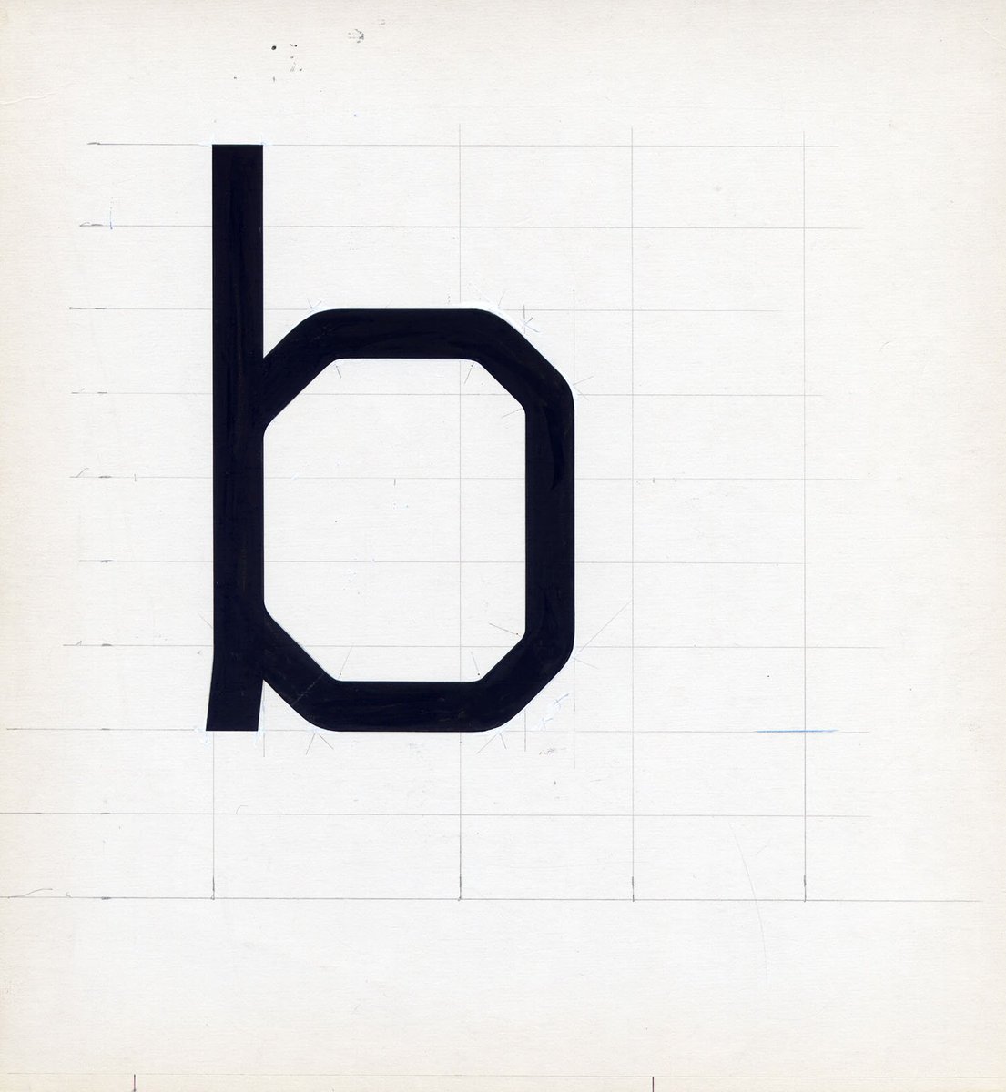 deptofdev's tweet photo. Gridnik draft, 1967-1968. Collection N.A.G.O. (WC00786 lettertype) #wimcrouwel #gridnik @DesignMuseum #FontSunday https://t.co/FxgcZ6iHmc
