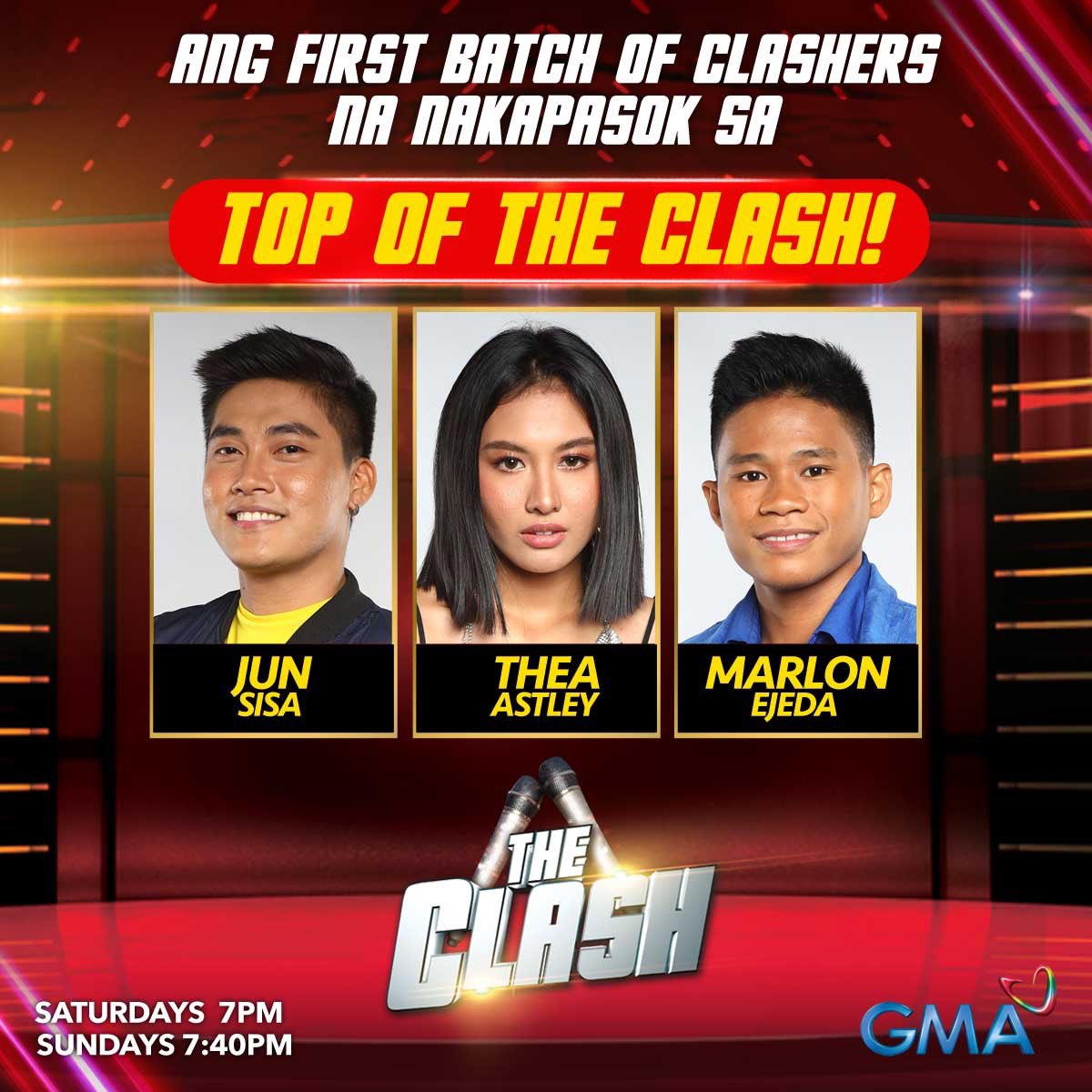 geebragancia's tweet photo. Ang pitong Clashers na nakapasok sa TOP OF THE CLASH! JUN, THEA, MARLON, VALERIE, ALLINA, AL FRITZ, and TOMBI! #GMATheClash2019 @junsisa @theaastley @valeriewest_ @vanillallina @QuizonTombi @GMATheClash https://t.co/bX2t3ms9Wy