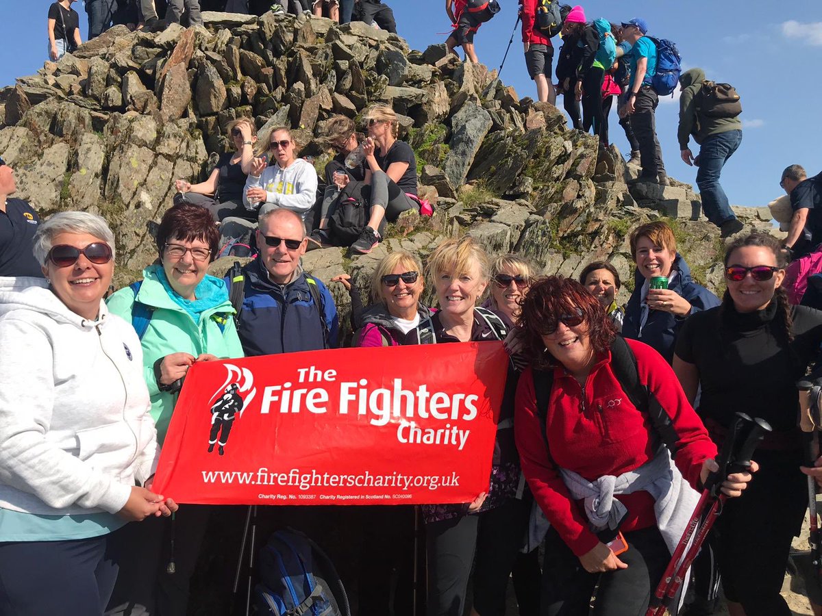 NW_Fire_Control's tweet photo. We did it!! We had a glorious day to walk to the summit of Snowdon with an amazing team. We have raised to date £1285.00 and still collecting 😁 for @firefighters999 Thank you to everyone who has supported us ❤️❤️❤️ https://t.co/fmIkBup8Pk