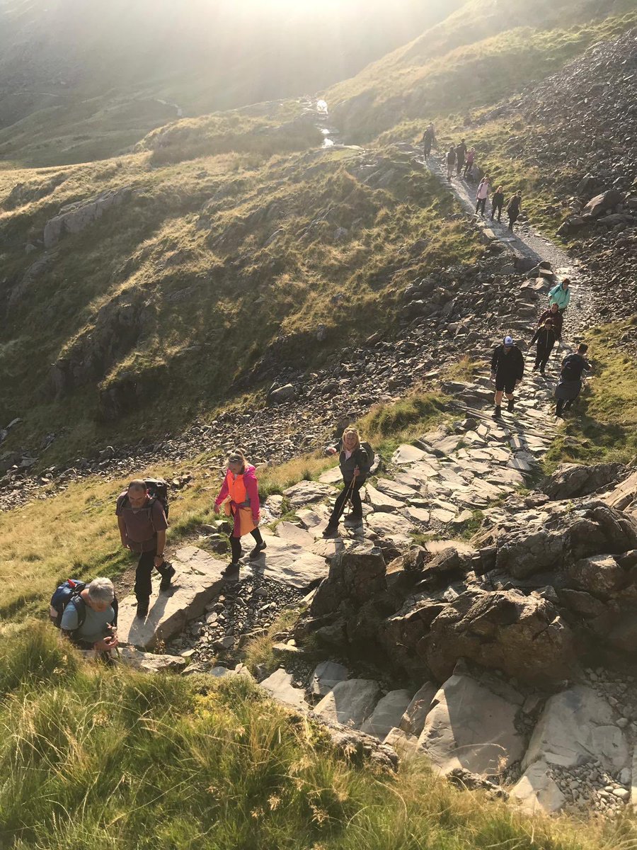 NW_Fire_Control's tweet photo. We did it!! We had a glorious day to walk to the summit of Snowdon with an amazing team. We have raised to date £1285.00 and still collecting 😁 for @firefighters999 Thank you to everyone who has supported us ❤️❤️❤️ https://t.co/fmIkBup8Pk