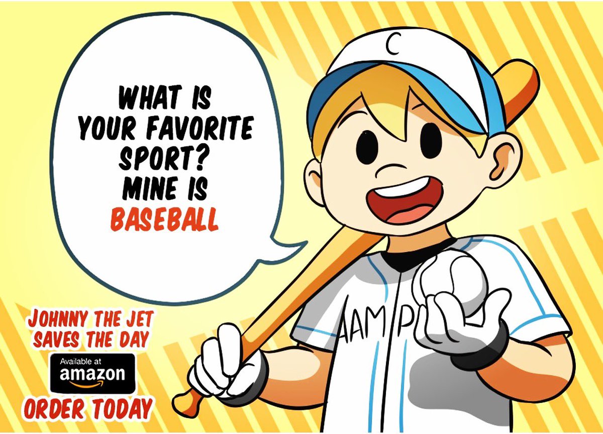 WeRChampionKids's tweet photo. Happy Sunday Champions!!  Johnny wants to know, what is your favorite sport?  Tell us here and read what his favorite sport is!  ⚾️🏀🥎⚽️🏈 

#tipoftheday #championkids #johnnythejet #makeithappen #readingismagic #childrensbooks #kidsbooks #baseball #kids #ChildrensBookAuthor https://t.co/jiFsG763rx