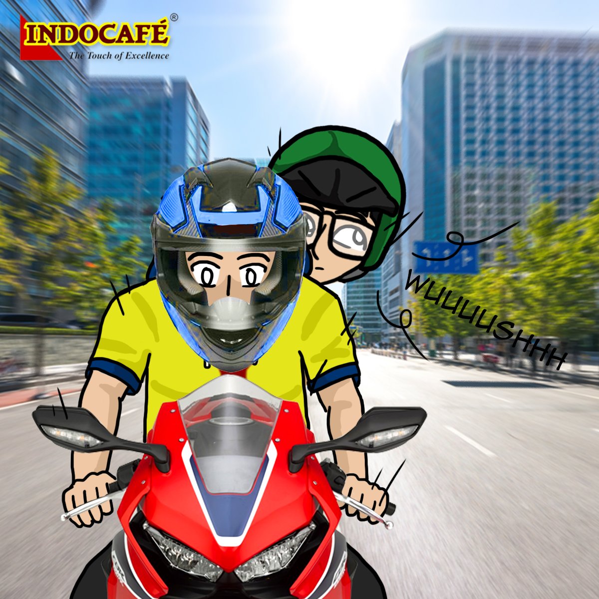 Indocafe_ID's tweet photo. Sobat Mix, pernah ngalamin ini ga sih pas lagi naik motor sama temen? Kan lawak sob! haha
#BeyondFirstClass #PerfectMix #ReMixAsix #JoniRadit #misteri #naikmotor https://t.co/VpaYipEJPf