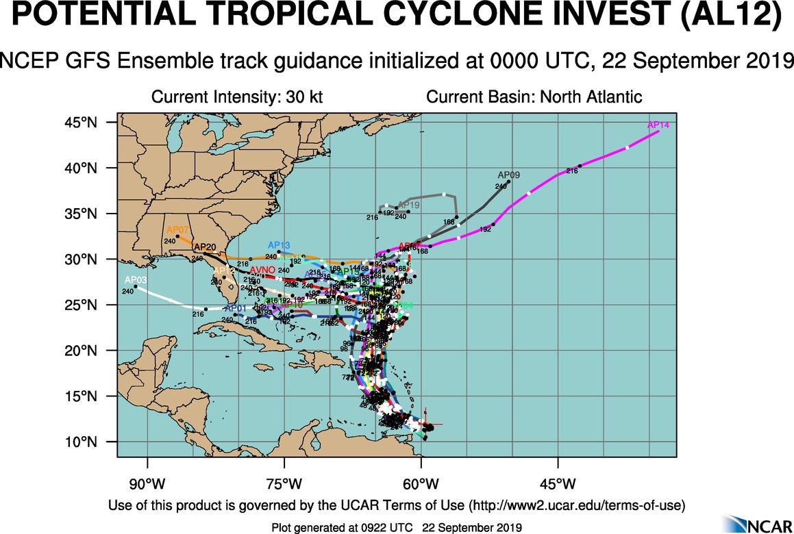 DocKevinElder's tweet image. Sometimes a #DataViz, even a messy one, tells you all you need to know, like this one for #Karen that clearly shows we have no idea what it is going to do! #WeatherAnalytics #PredictiveAnalytics #BigData #GC2Y #MISatGCSU
