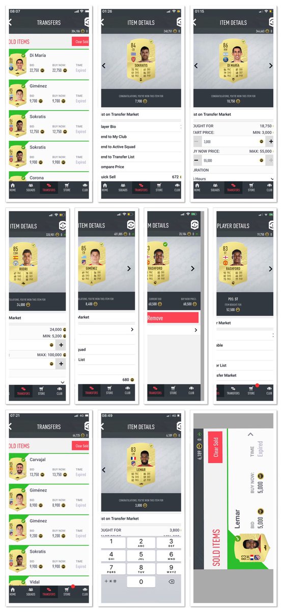 RobosFUT's tweet photo. I see some aggy shit going round about flexing (im not flexing btw, i cudnt careless) and not producing evidence, so here is some of the deals i have shotted, the 1000s of 100/200 coin profit trades suprisingly I don’t bother lol. #fifa20 #nofps https://t.co/cJSlhl6N57